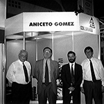 Stand histórico de Aniceto Gómez en una exposición