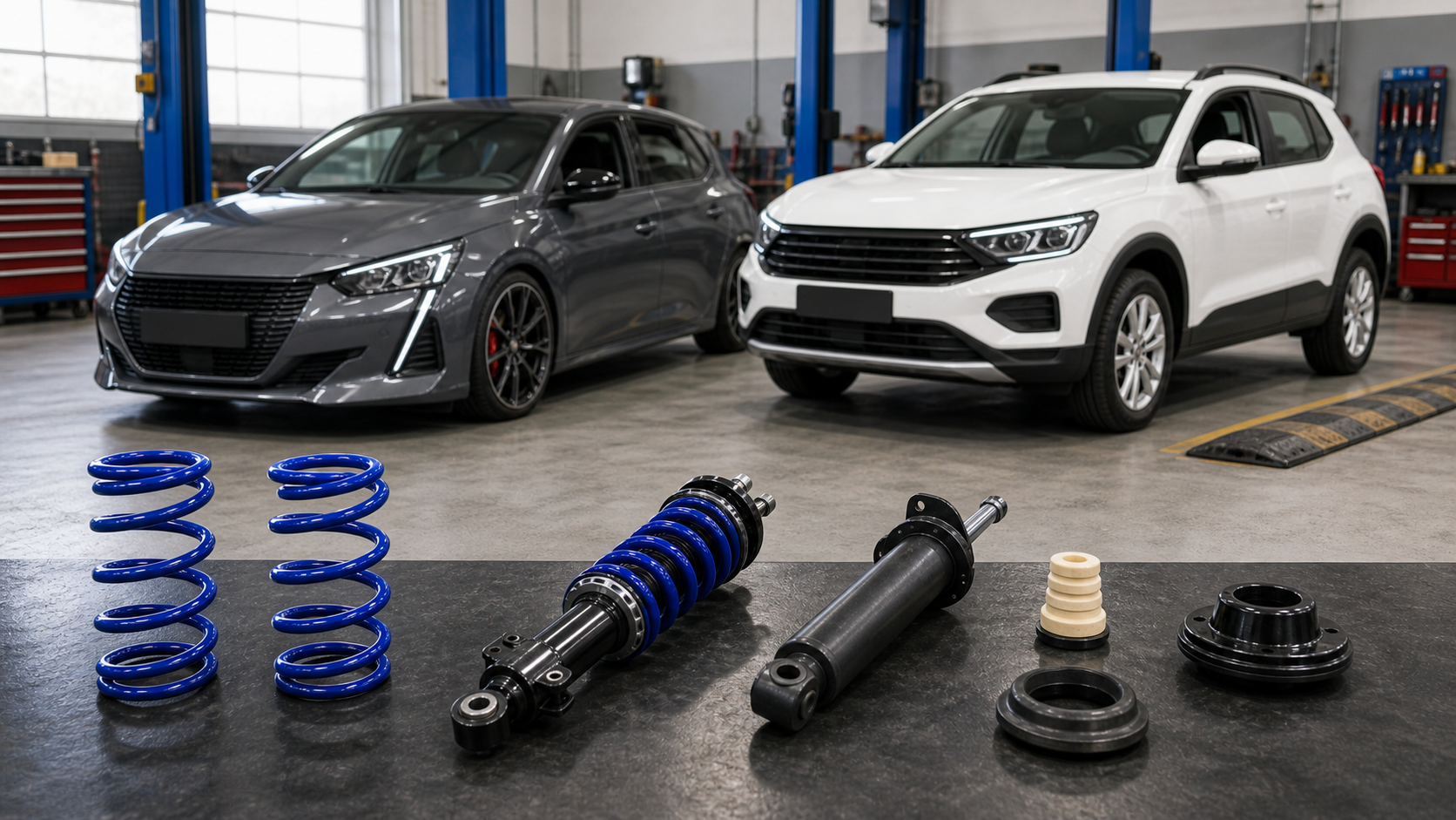 Resortes azules AG Kit Performance para suspensión deportiva de auto de calle
